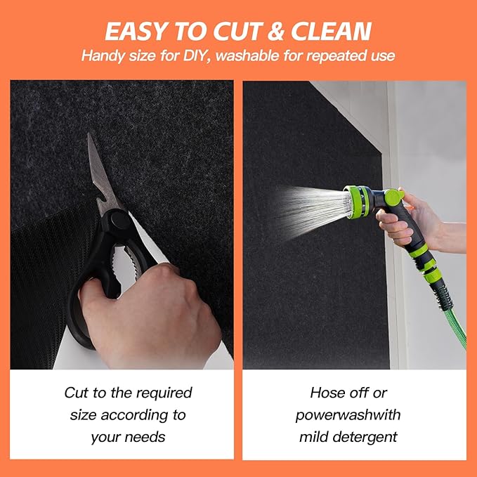 7.5'x 20' Garage Floor Mat & Oil Spill Mat, Heavy Duty Under Car Mat for Garage & Driveway, Protects Against Oil, Chemicals & Stains with TPE Anti-Leak Backing, Reusable & Washable