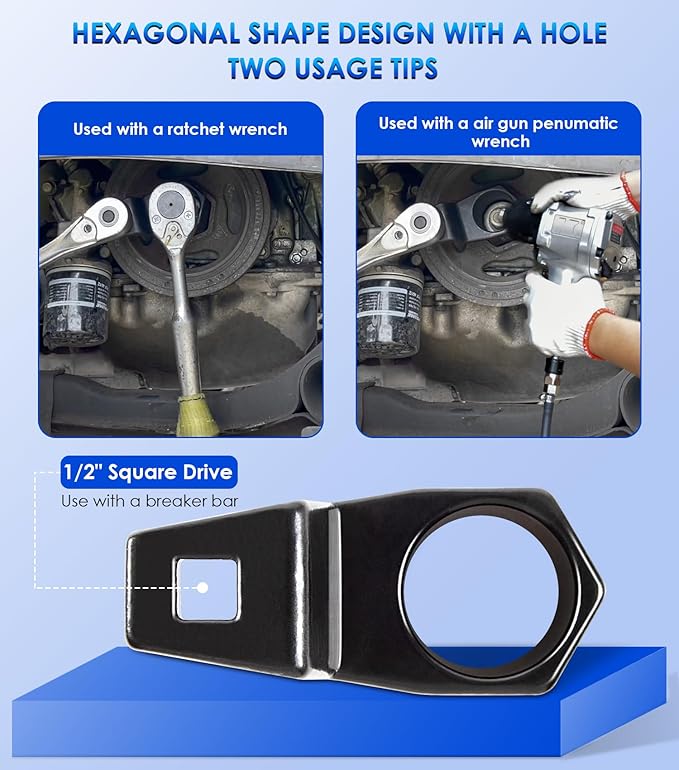 Yoursme 50mm Crankshaft Crank Pulley Wrench Holder Tool Removal Holding Spanner for Honda and Acura Engines