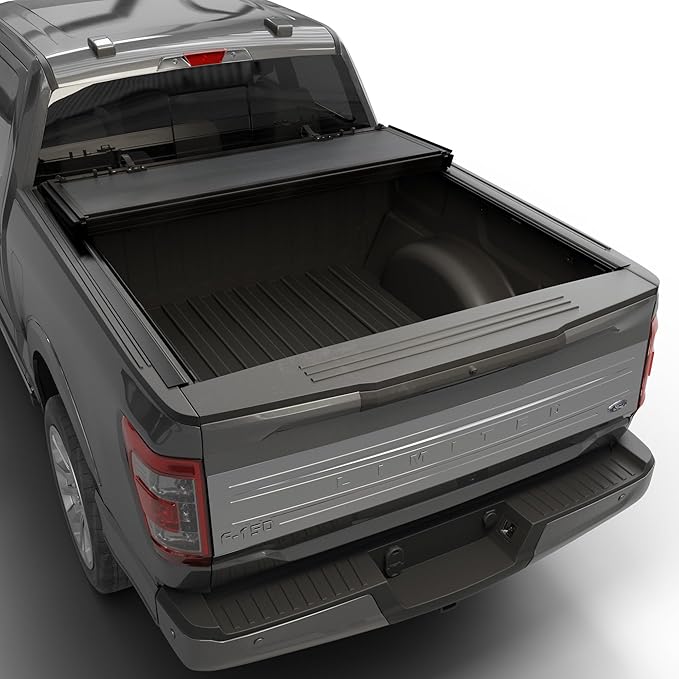 Low Profile Tri Fold Tonneau Cover Fits 2015-2026 Ford F-150 5'5" Bed (66")