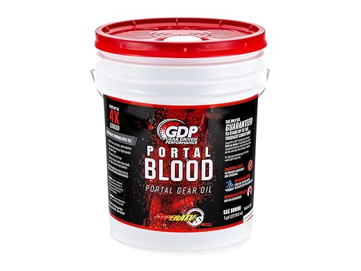 SuperATV Portal Blood | High Performance Gear Oil | 5 Gallon Bucket | Designed for UTV/ATV Portal Gear Lifts | Lasts Up to 4 Times Longer Than Other Oils