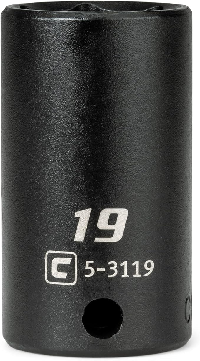 Capri Tools 3/8 in. Drive 19 mm Semi-Deep Impact Socket