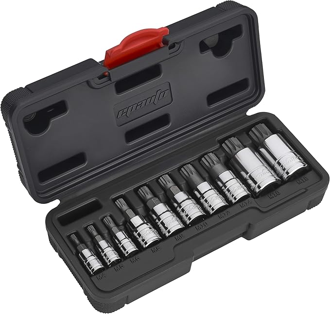 EPAuto 10-Piece XZN Triple Square Spline Bit Socket Set