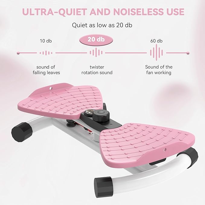 Waist Twister Machine, Adjustable Exercise Twist Board for Women Men, Noiseless Ab Twister for Home Gym Equipment, 330 lbs Capacity | Track Time, Reps, Calories with Digital Display