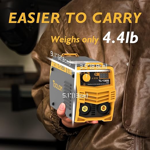 TOOLIOM 135A 110V Mini Stick Welder MMA ARC Welder Machine DC Inverter Welder with Digital Display Portable Welding Machine