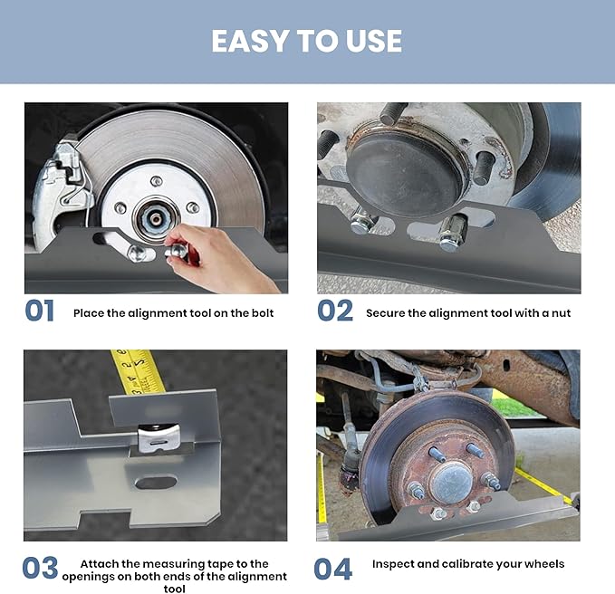 2PCS Heavy Duty Wheel Alignment Tools, Alloy Steel Wheel Alignment Plates, with Hanging Hole Wheel Hub Locating Tool Set for Motorcycles, UTV, ATV and Other Vehicles
