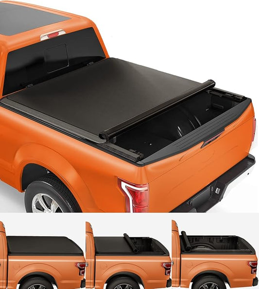 TIPTOP Soft Roll-Up Tonneau Cover Truck Bed for 2015-2025 F150 6.5ft Bed (78.9") | TP1 |