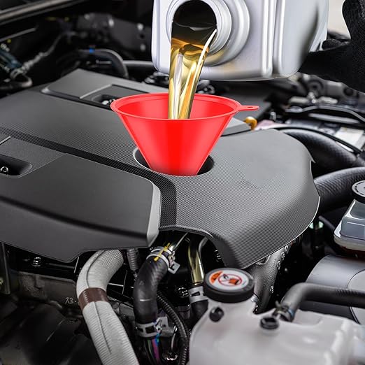 Umbresen Oil Funnels Set, Automotive Fuel Funnels, Wide Mouth Gas Funnel with Handle, Large Funnels with Hose, Gasoline Funnel Kit for Water, Fuel, Oil Change (5)