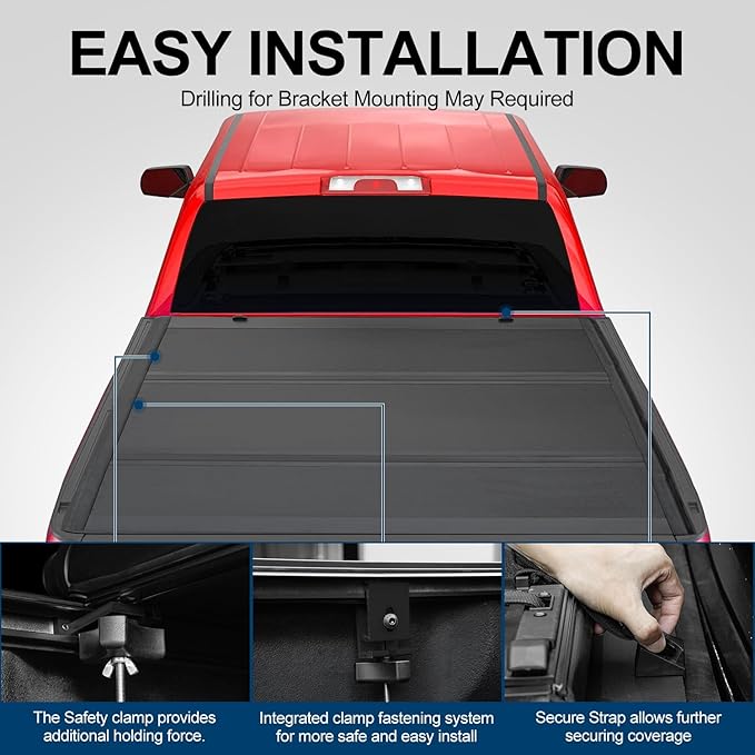 FASTFIT HTL Low-Profile Hard Tri-Fold Tonneau Cover for 2015-2025 F-150, 5.5' (67.1in) Truck Bed