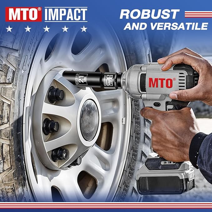 MTO 1/2" Female to 3/4" Male Impact Socket Adapter, 1/2-Inch Impact Socket Adapter, Chrome Molybdenum Alloy Steel