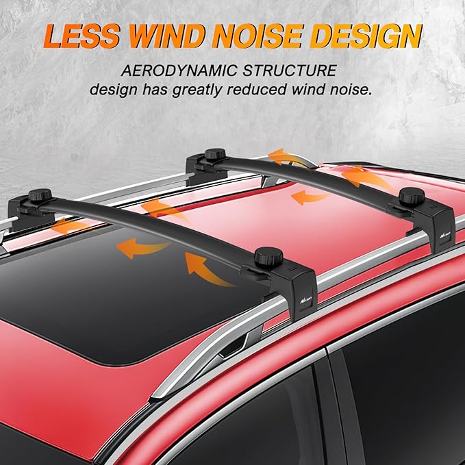Nilight Roof Rack Cross Bars Fit for Jeep Compass MP 2017 2018 2019 2020 2021 with Raised & Flush Rails Fixed Point,Adjustable Aluminum Car Crossbars for Cargo Carrier Luggage Box Kayak Tent Snowboard