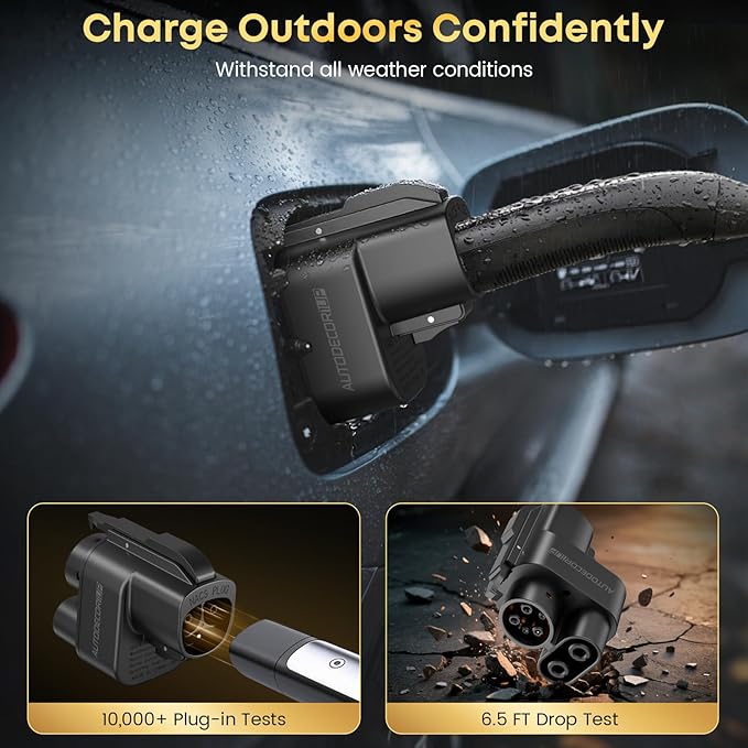 NACS to CCS Adapter, 500A/1000V fit for V3/V4 Tesla Supercharger, Nacs DC Adapter Compatible with Ford, Rivian, GM, Volvo, Polestar, Nissan, Mercedes-Benz, Hyundai, Lucid, Kia, Genesis