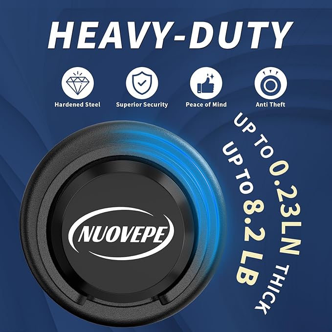 Trailer Lock Fits 2 Inch Couplers, Secures Safety Chains Anti-Theft Ball Hitch Lock, Pry-Resistant & Heavy-Duty Trailer Hitch Locks for RV | Boat | ATV | Utility Trailer (Black)