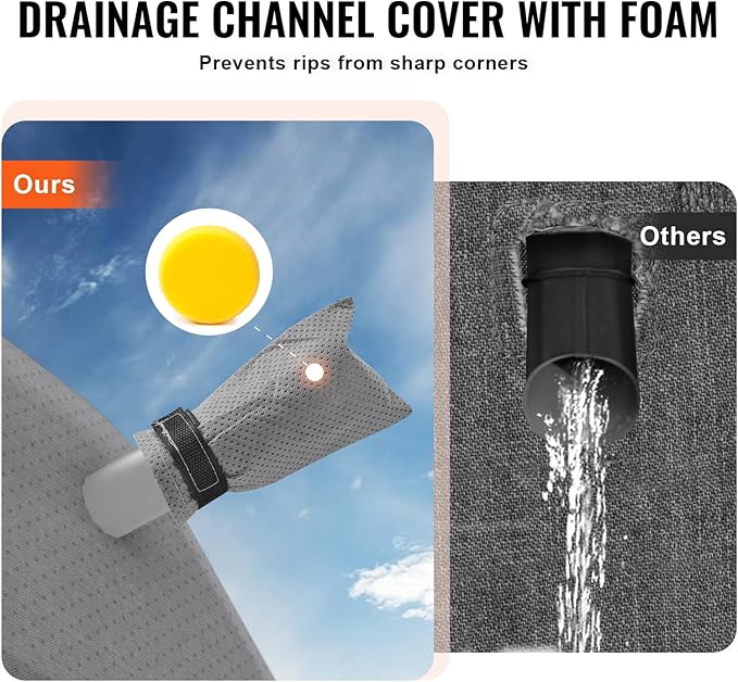 VEVOR Travel Trailer Cover, 22-24 ft RV Cover, 4-Layer Non-Woven Fabric Camper Cover, Waterproof, Windproof and Rip-Stop Class A RV Cover, with Storage Bag, Repair Patches, Straps and Tire Covers