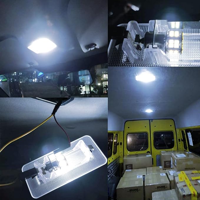 1156 1141 1003 7506 BA15S LED Bulbs Super Bright 3014 50-SMD LED Replacement for 12 Volt RV Camper Trailer Boat Trunk Interior Lights (Cool White, 20)