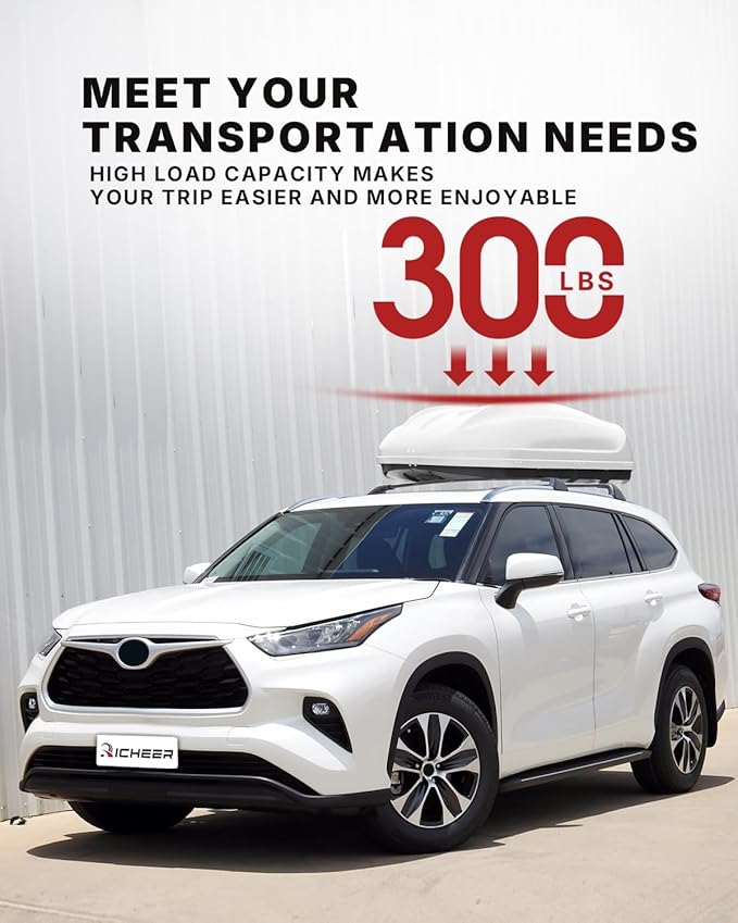 Richeer 300LBS Roof Rack Cross Bars for 2020-2026 Highlander XLE XSE Limited Platinum Hybrid with Side Rails, Lockable Heavy Duty Aluminum Cargo Racks Rooftop Luggage Canoe Kayak Bicycle