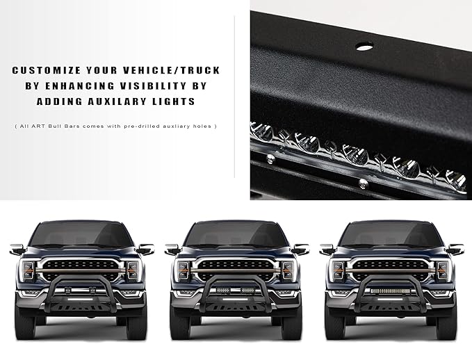 Armordillo 8707869 AR-T Series LED Bull Bar Compatible with Parking Sensor - Matte Black Fits 2020-2023 Chevy Silverado 2500 3500 HD