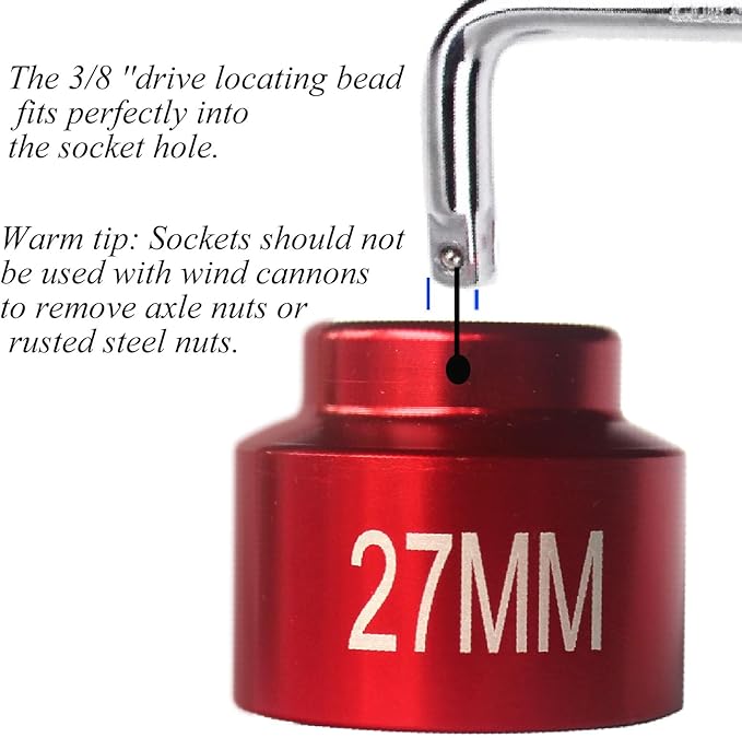 27mm oil filter socket wrench, 3/8" Drive 6-point, for Mercedes Ford f150 Renault Nissan Dodge Hyundai Kia Mini Fiat Bronco oil filter/fuel filter hosing cap Removal tool-27mm