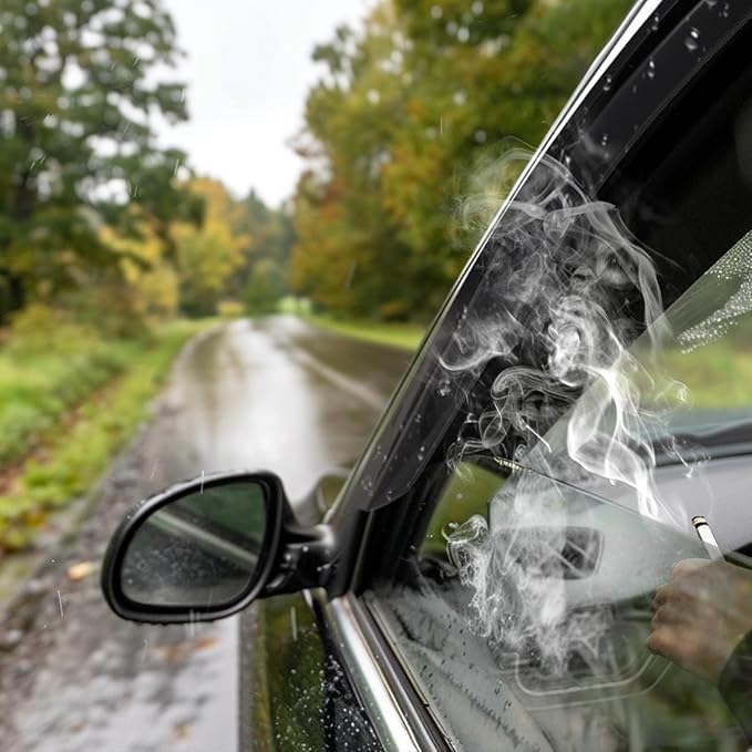 AUXKO Window Rain Guard for Crosstrek 2024-2025 & Impreza Hatchback 2024-2025 Outside Tape-On Shatterproof Sun Smoke Guard Vent Visor Side Wind Deflectors Accessories Smoke Black