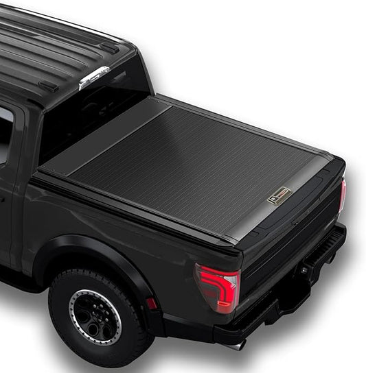 Retractable Truck Bed Tonneau Cover Compatible with 2015 2016 2017 2018 2019 2020 2021 2022 2023 2024 2025 Ford F-150 /Raptor/Lightning (5.5'/66" Bed) Retractable Truck Bed Cover Key Lock