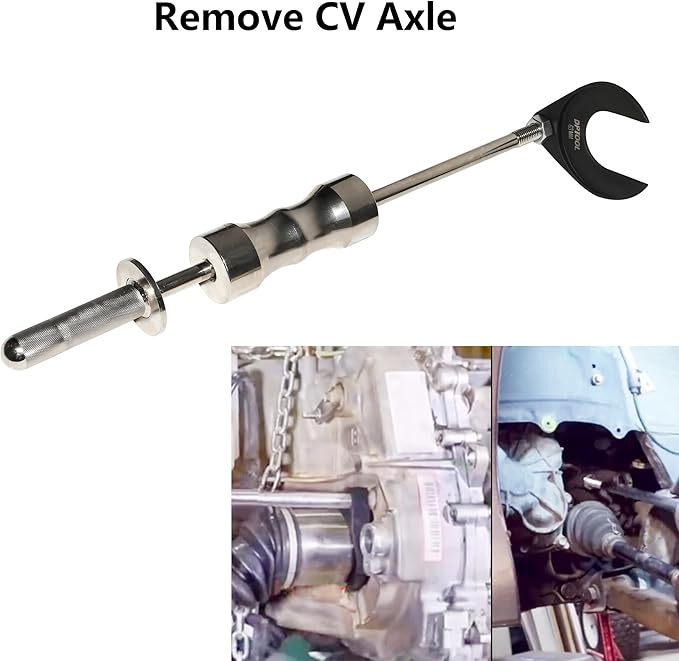DPTOOL Inner CV Joint Puller Slide Hammer Front Wheel Drive Axle Half Shaft Removal Tool Kit Heavy Duty 10 Pounds Slide Hammer 63mm 48mm CV Joint Fork Adapter Attachments