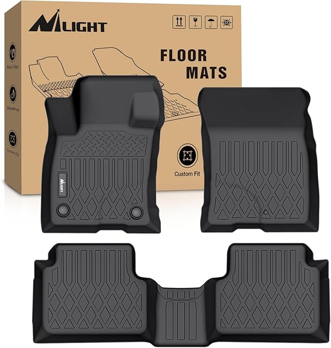 Nilight TPE Floor Mats for Ford Bronco Sport 4-Door 2021 2022 2023 2024 2025 All Weather Custom Fit Heavy Duty Floor Liners