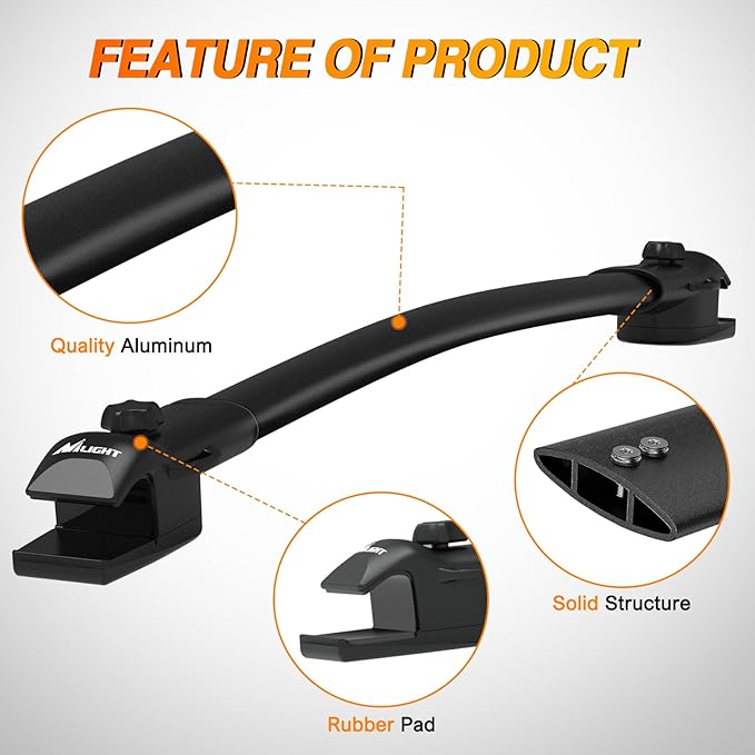 Nilight Roof Rack Cross Bars Fit for Toyota Sienna 2011 2012 13 14 15 16 17 18 2019 2020 with Side Rails, Adjustable Aluminum Car Crossbars for Cargo Carrier Luggage Bike Kayak Rooftop Tent Snowboard