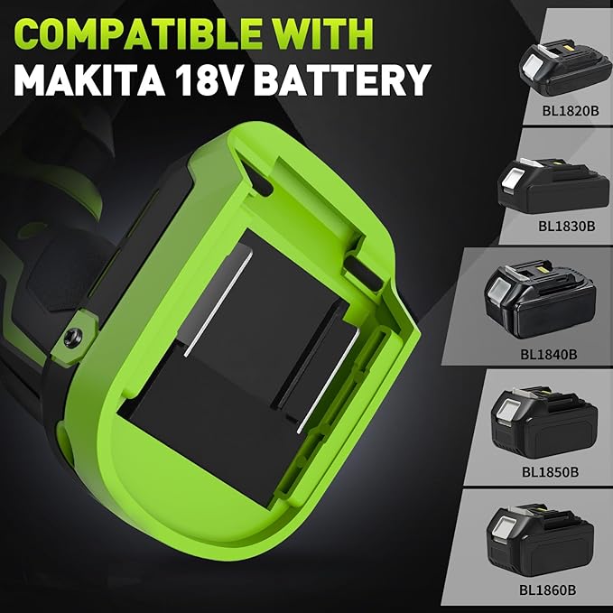 Cordless Impact Wrench 1/2 Inch: Max 1500Nm (1100Ft-lbs) 1/2 Impact Gun - 20V 4Ah Battery, 3-Speed, 4 Sockets, LED Light, Variable Speed Impact Driver for Car Tire, Mower Lug Nut