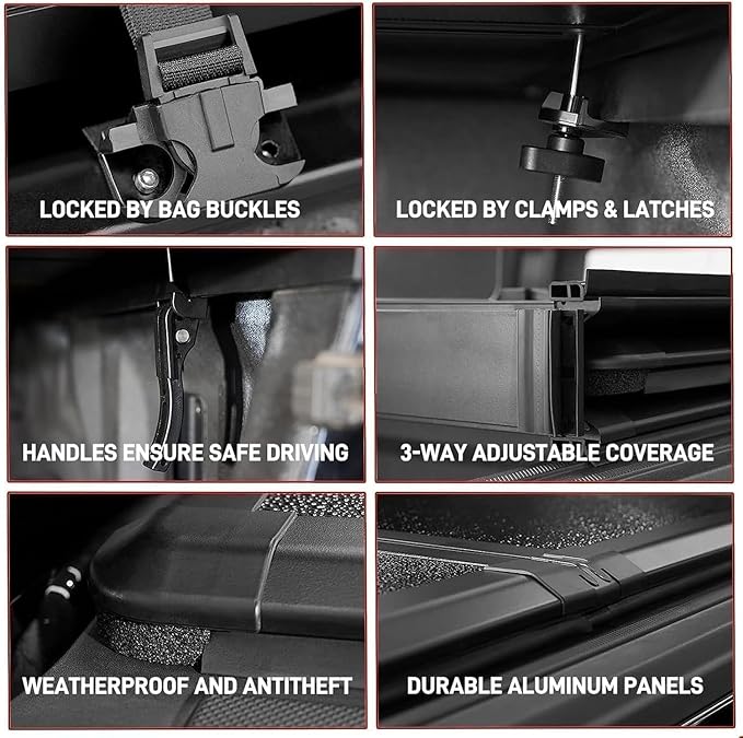 Hard Tri-fold Truck Bed Tonneau Cover Compatible with 6.5 FT for 2019-2026 Chevy Silverado/GMC Sierra 1500 6.5 FT (79") Bed