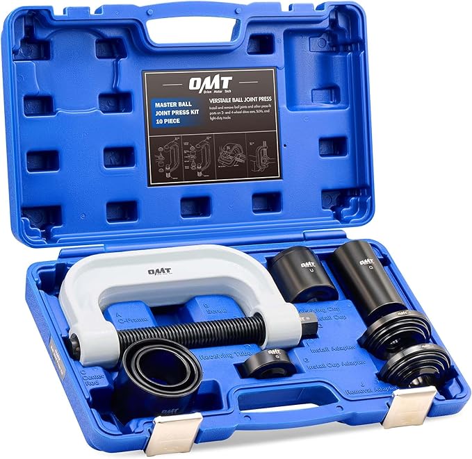 Orion Motor Tech Ball Joint Press Kit, Heavy Duty Ball Joint Tool with 4x4 Adapters, Ball Joint Removal Tool Kit for Most 2WD and 4WD Cars and Light Trucks