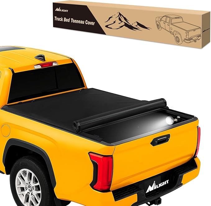 Nilight Soft Roll-Up Tonneau Cover Compatible with Toyota Tundra 2022 2023 2024 2025– 5.5ft Truck Bed Cover