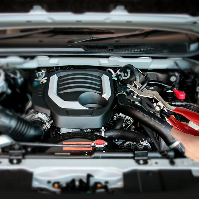 JANNO 4PCS Hose Clamp Pliers Set, Car Fuel Oil Water Hose Clamp Tool, Long Reach Wire Spring Pliers Remover Vice Grip for Automotive Coolant Radiator Heater