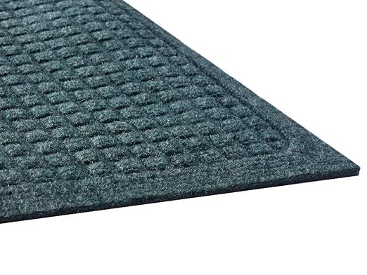 Guardian EG040608 EcoGuard Indoor Wiper Floor Mat, Recycled Plastic and Rubber, 4' x 6', Green
