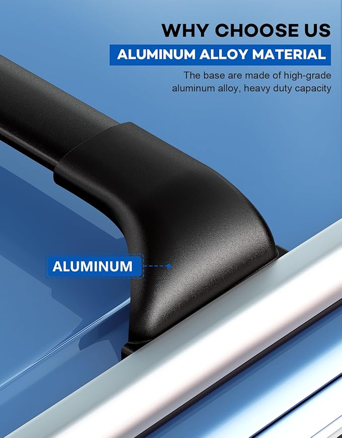 Roof Rack Cross Bars 220lbs Compatible with Nissan Pathfinder 2022 2023 2024 2025 SV SL Platinum with Raised Side Rails,Heavy Duty All-Metal Aluminum Roof Rails Crossbars Cargo Canoe