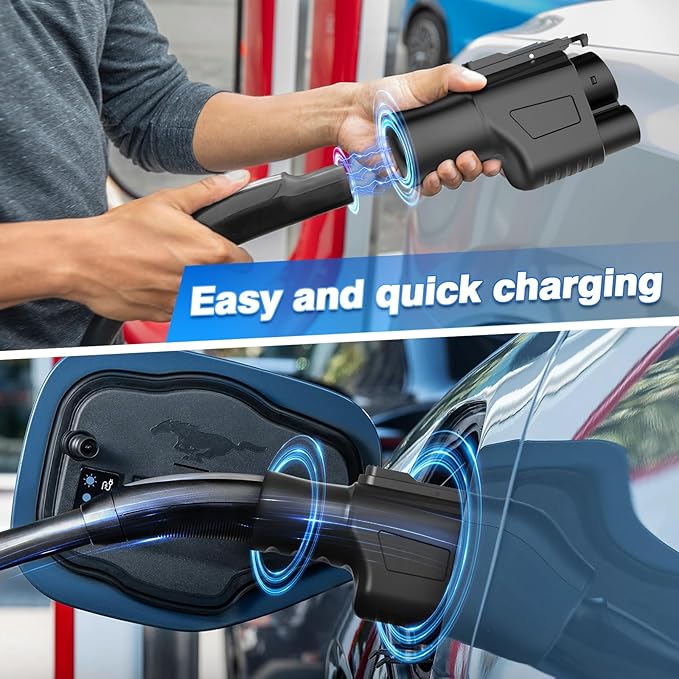 Tesla Fast Supercharger Adapter, NACS to CCS1 Charging Adapter, Max 500A 1000V for Ford, Rivian, GM,Volvo, Polestar, Electric Vehicle, Compatible with V3 V4 Tesla Station