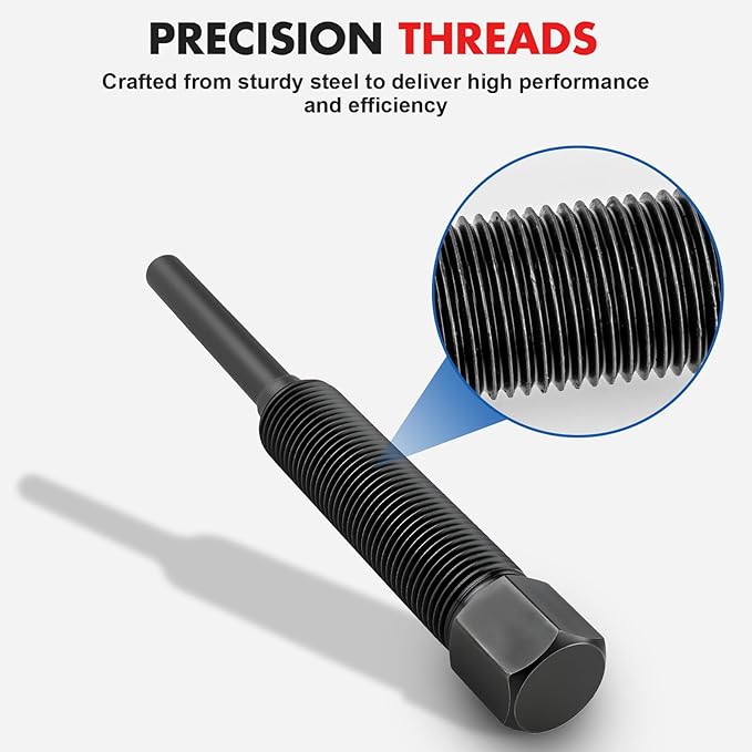 Pulley Puller Installer Kit, Power Steering Pump Pulley Removal Tool for Multi-Vehicle, Fits F/or/d, G/M, V/W and Ch/RYS/ler, Works with Steering Wheel Puller Kit for Power Steering Tasks