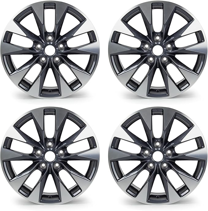 17'' x 6.5'' Aluminum Alloy Replacement for OE Wheel Rim Compatible with Nissan-Sentra 2016-2019 - 62730, Set of 4