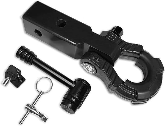 GearAmerica 2"x2" Uber Hitch Receiver - Heavy Duty Steel for Class 4 Vehicles - Safe and Strong Anchor Point for 4x4s, Trucks, and SUVs - 10 Ton WLL, 20 Ton MBS - Black