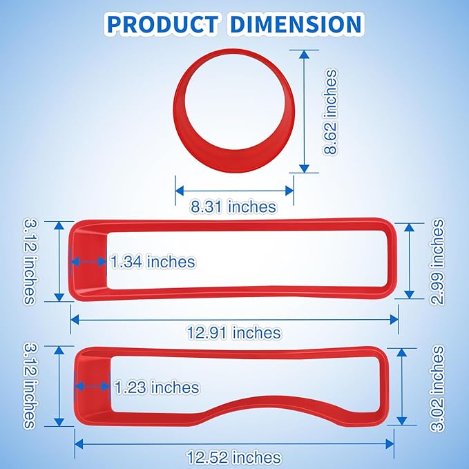 Nilight Grill Inserts fit for Jeep Wrangler Front Grille Inserts Headlight Cover Set for JL JLU Unlimited Sport SportS 2018 2019 2020 2021 2022 2023 Grille Bezels Trim Exterior Accessories Red 9 Pcs