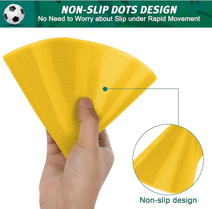Spot Markers Rubber Floor Dots 9inch Non Slip Agility Dots Flat Cones for Kids Sports Soccer Basketball Training, Gym Training, Preschool Kindergarten Classroom