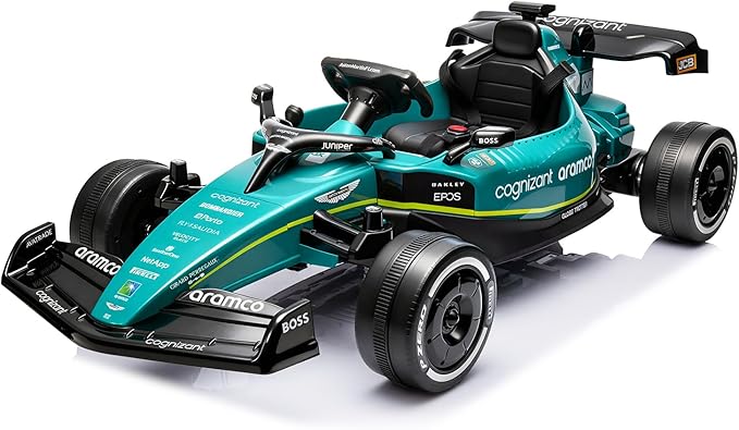 12V F1 Kids Ride On Car with Parent Remote Control, Recharageable Battery Ride on Toy, 3 Speeds, Music