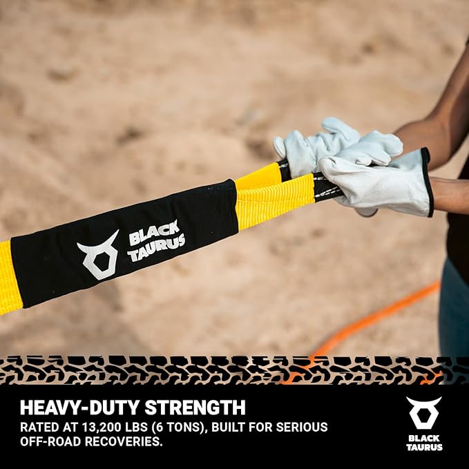 3" x 10 ft Equalizer & Tree Saver Strap – 26,500-lb Heavy-Duty Off-Road Recovery Strap for Jeep, Truck, SUV, UTV/4x4 – Tow, Winch, Anchor & Hitch Receiver Recovery Gear (Black)