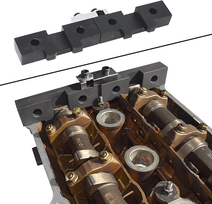 Double Vanos Camshaft Alignment Locking Tool Kit, Compatible with BMW M52, M52TU, M54, M56, 325i, 325xi, 325Ci, 330i, 330xi, 330Ci, 328i, 328Ci, 528i, 525i, 530i, X3 2.5i / 3.0i, with Gloves