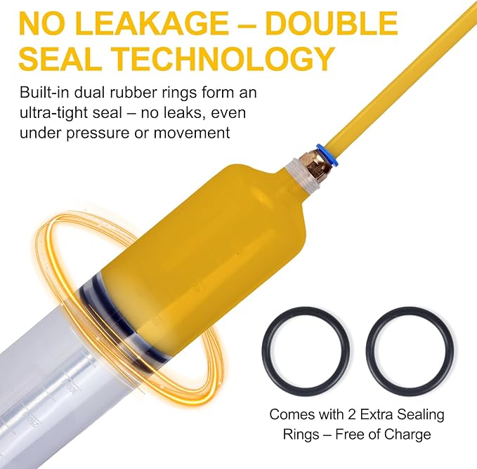 500CC Automotive Fluid Extractor with 39'' Long Hose & ExtensionTubes, Portable Oil Extractor Pump for Oil Change, Large Fluid Pump with Clear Scale & Transparent Body for DIY Maintenance