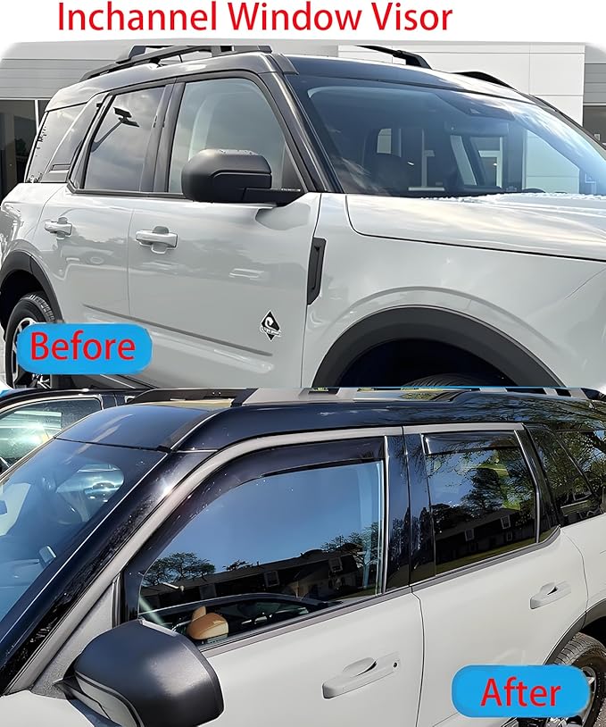 inchannel Smoke Window Visor Rain Guards Compatible with Ram 1500 Crew Cab 2019-2025 Vent Visor 4pc