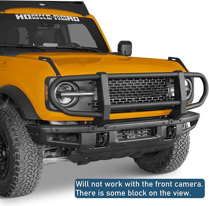 u-Box 2022 Bronco Full Bull Bar Front Bumper Brush Grille Guard Push Bar for 2021-2025 Ford Bronco with Factory Steel Modular Bumper