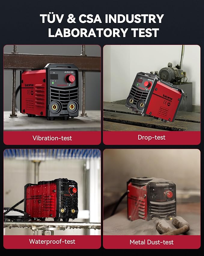 ARCCAPTAIN Stick Welder 110V 130A Mini Welder, Portable MMA ARC Welder Machine for Just One Step, IGBT Inverter Welding Machine with Hot Start, Arc Force, Anti-Stick