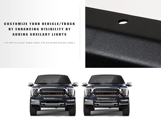 Armordillo USA 8712597 AR2 Pre-Runner Style Modular Grille Guard - Matte Black Fits 2017-2022 Nissan Titan