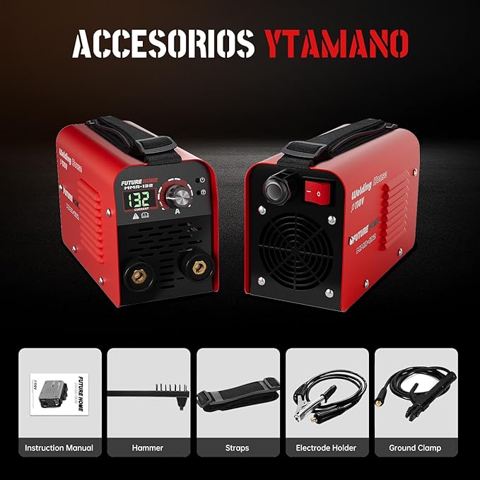 120Amp ARC Welder 110V Stick/Inverter Welding Machine 2-in-1, Adjustable Current 20-120A, Large LED Digital Display, IGBT Inverter, MMA-132