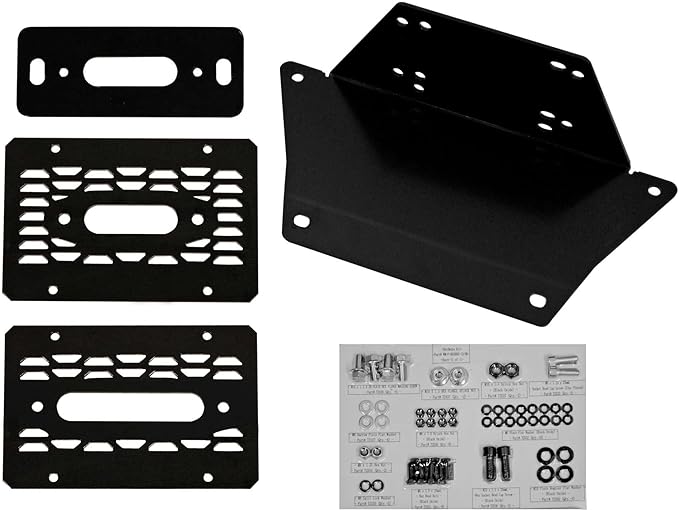 SuperATV Heavy Duty Winch Mounting Plate for 2017+ Polaris Ranger 1000 / XP 1000 / Crew | SuperATV 4500 lb. Winch Included