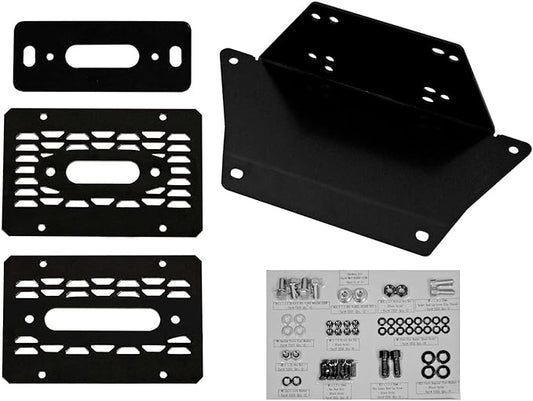 SuperATV Heavy Duty Winch Mounting Plate for 2017+ Polaris Ranger 1000 / XP 1000 / Crew | SuperATV 4500 lb. Winch Included